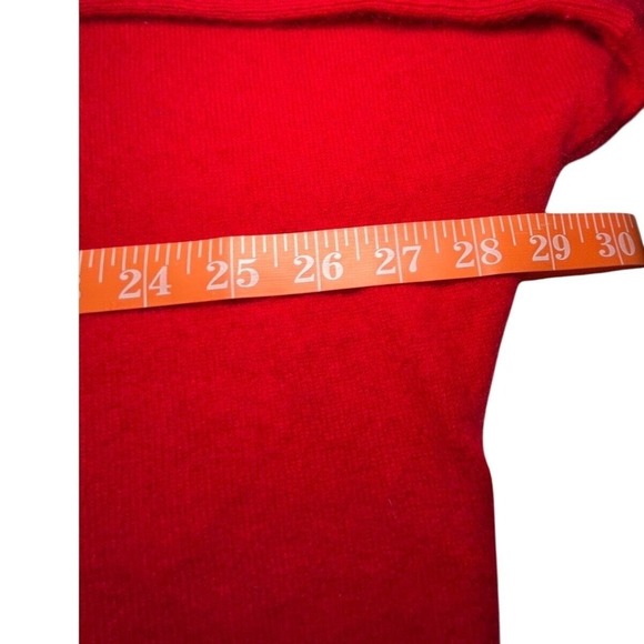 Quiet Luxury Cashmere Turtleneck Sweater Red Soft Knit Peck & Peck Women S/M - Picture 6 of 11